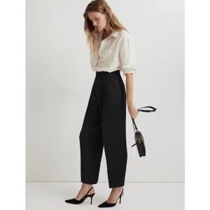 NWT Madewell Turner Tapered Pant Black Size 8